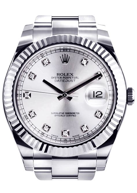 rolex datejust ii fluted 18k white gold|Rolex oyster perpetual diamond bezel.